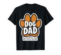 Dog Dad The Man The Myth The Snack Trader Divertido Día del Padre Camiseta
