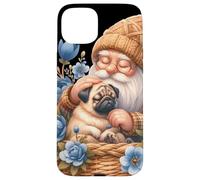 Dog Daddy Gnome Floral Graphic For Pug Grandma Who Love Pugs Carcasa para iPhone 15 Plus
