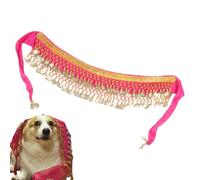 Dog Dancer Costume, Dog Waist Chain Butt Clothes, Puppy Belly Dance Hip Wrap Belt with Dangling Gold Coin for Music Festival, Small Dog Belly Dancer Costume, Dog Costume for Events