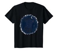 Dog Days Noches estrelladas Canino Celestial Camiseta, Niños, Negro, 12 años