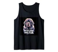 Dog de Terranova Diciendo "Mis mejores amigos lo han hecho" Camiseta sin Mangas