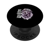 Dog de Terranova Diciendo "Mis mejores amigos lo han hecho" PopSockets PopGrip Adhesivo