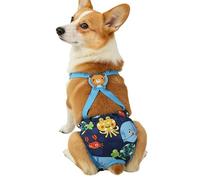 Dog Diaper Female | Washable Panties with Suspender | Reusable Puppy Diaper | for Travel Car Crate Kennel Yard Park Beach Camping Home Apartment Indoor Outdoor