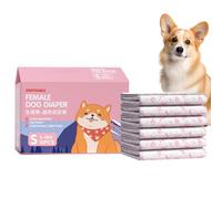 Dog Diapers, 10 Pieces Super Absorbent Diapers, Leakproof Elastic Pet Wrap, Soft Protective Garment for Recovery, Disabled Dogs, Travel Comfort, Indoor Hygiene, and Accident Prevention
