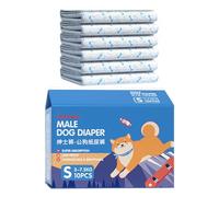 Dog Diapers, 10 Pieces Super Absorbent Leakproof Pet Wraps, 15.35x11.42x0.39 Inches Convenient Design & Indoor Protection, Elastic Fit for Recovery, Disabled Pets, Travel, Indoors