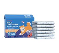 Dog Diapers 10 Pieces Super Absorbent Wraps, Leakproof Elastic Pet Protection, Soft Breathable Recovery Pads, Adjustable Fit Non Reusable Diapers, Ideal for Travel Indoor Accident Prevention