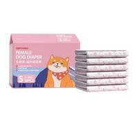 Dog Diapers, Super Absorbent Diapers, 15.35x11.42x0.39 Inches Leakproof Elastic Pet Wrap, Soft Non-Woven Fabric, Pets Diaper for Recovery Disabled Dogs, Travel and Indoor Use