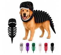 Dog Dinosaur Costume, Dog Skeleton Outfit，Schwarz：90cm