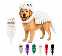 Dog Dinosaur Costume, Dog Skeleton Outfit，Weiß：90cm