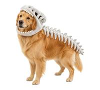 Dog Dinosaur Costume, Glow in The Dark Cat Skeleton Costume for Cats Only, Soft Plush Prehistoric T-Rex Pet Halloween Cosplay Outfit for Puppy and Medium Dogs (Gray,M(90cm))