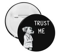 Dog Doctor Trust Me - Pin redondo de solapa para mochilas, broches para sombreros, decoración de ropa, 5PCS, Acero aleado, No es una piedra preciosa