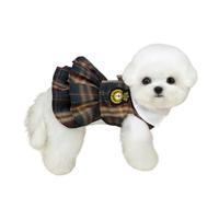 Dog Dress for Small to Large Dogs Soft Skirt Pullover Apparel Uniform Spring Pajamas Photo Props Red Tartan Pet Small Dog Party