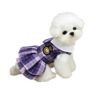 Dog Dress for Small to Large Dogs Soft Skirt Pullover Apparel Uniform Spring Pajamas Photo Props Red Tartan Pet Small Dog Party