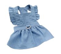 Dog Dress with Side Zipper | Cute & Comfortable Pet Costume for Spring Summer | Stylish Puppy Clothes for Small Medium Dogs (L)