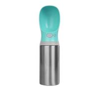 Dog Drinking Bottle, Pet Water Bottle, Spill Proof Stainless Steel Portable Lightweight Easy Clean Compact ABS Material, Water Dispenser for Outdoor Walk Travel, 400ml, Blue