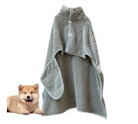 Dog Drying Towel - Absorbente Quick-Dry Bath Vestido for Pets, Soft Coral Fleece Warm Keeping Coat for Dogs Cats, Adjustable Wrap for Puppies Kittens, for Beach Pool Home Travel Bathing Swimming