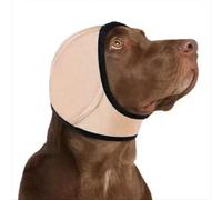 Dog Ear Defenders for Noise Protection - Comfort-Fit Dog Noise Cancelling Ear Wrap, Waterproof Muffs for Thunder, Fireworks, Grooming & Swimming (Beige,M)