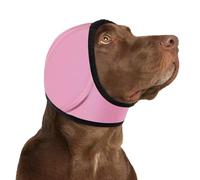 Dog Ear Muffs Noise Protection, Calming Ear Wrap for Noise Reduction, Anxiety Relief Hoodie for Dogs Fireworks Thunder Grooming (Pink,Small)