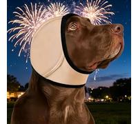Dog Ear Muffs Noise Protection, Noise Cancelling Ear Wrap for Dogs, Adjustable No Shake Dog Ears Cover for Grooming Bathing Swimming Travel (White,S)