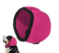 Dog Ear Wraps, Noise-Reducing Snood, Waterproof Adjustable, Anti-Slip Design for Grooming, Bathing, Fireworks, Thunder and Anxietys Reliefs Pet Comfort, 52g Pink Gray