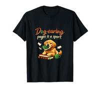 Dog-Earing Pages es un Amante de los Libros Deportivos Golden Retriever Camiseta