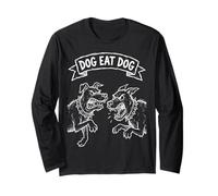 Dog Eat Dog Idiom Niños y Maestros Modismos Manga Larga