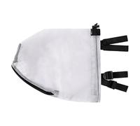 Dog Face Cover, Mouth Shield, Breathable Mesh Lightweight Adjustable Straps Comfortable Washable Versatile Portable, Small Pet Face Guard for Home Outdoor Walk, 11.81x8.27x7.87Inches, White