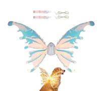 Dog Fairy Wings - LED Light Up Butterfly Harness, Large Pet Costume Accessory, Radiant Glow Parade Wings, Secure Fit Medium Breed Apparel, Electric Party Role Play Gear | for Pet