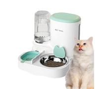 Dog Feeder and Waterer Automatic Dispenser Kit, Large Capacity Pet Food and Water Station, Refill Free Flow Feeding System for Cats Dogs Rabbits, Indoor Home Kennel Stable Non Slip Base Design