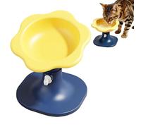 Dog Feeding Bowl - Adjustable Height Dish, 17.8x16.7x16.7cm Raised Pet Feeder for Indoor Dining, Flower Shaped Container with Easy Clean Design, Animal Supply, Elevated Cat Plate for Yard and Garden