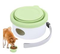 Dog Feeding Bowl, Foldable Silicone Pet Snack Dish with Waste Bag Holder, Compact Portable Travel Water Bowl for Dogs and Cats 150ml, 90mlx2, Multiple Colors
