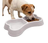 Dog Feeding Bowl Set - 2 In 1 Non Slip Widened Base Dish, Double Food and Water Station, Stable Pet Bowl For Dogs Cats Puppies | Anti Spill Feeding Tray For Crate Kennel Indoor Floor Use