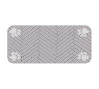 Dog Feeding Mat, absorbente para mascotas mate, antideslizante Feeding Pad, Cat Feeding Mat, Pet Placemat, Floor Protection Mat, Large Dog Mat, 60 x 90 cm, 23,62 x 35,43 pulgadas. Producto Weight: 910
