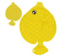 Dog Feeding Mat Slow Feeder, Fish-Shaped Soft Cat Feeding Pad 25x17.5cm, Safe Silicone Lick Pad with Suction Cup, Puppy Enrichment Toy for Large and Small Dogs