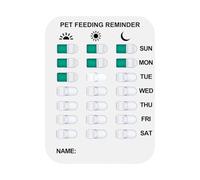 Dog Feeding Reminder - AM PM Pet Feeding Slider Sign, Easy Slide Pet Feed Reminder for Dogs & Cats, Prevent Overfeeding with AM/PM Status Trackers for Meals, Medicine, Walking & Daily Care Routine