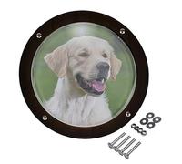 Dog Fence Window, Pet Peek Bubble, Acrylic Dome Pets Peek Window, 13x13x6.3-Inch Black Easy to Install Round Pet, Adorable Round Bubble for Children and Pets Dog Kennel