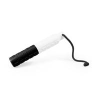 Dog & Field B-LINE - Chupete de entrenamiento para perros, color blanco y negro, flotador de agua de goma para entrenamiento y práctica de recuperación. Juguete flotante para perros con cordón de