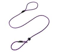 Dog & Field Pro Trialler Correa deslizante, morada. Correa de cuerda de 4 pies para perros con tapón de botón, fácil de poner, no necesita collar ni arnés. Correa delgada para perros (morado)