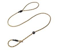 Dog & Field Pro Trialler - Correa deslizante para perros, color marrón, 1,2 m, con tapón de botón, fácil de poner, no necesita collar ni arnés, correa fina para perros (marrón)