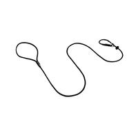 Dog & Field Signature Correa deslizante para perros, color negro, 1,25 m, ligera, con tapón de goma deslizante para entrenamiento, no necesita collar ni arnés (negro)