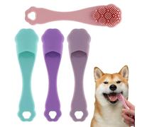 Dog Finger Toothbrush, Soft Silicone Teeth Cleaner, Gentle Gum Massager, Puppy Oral Care Tool, Pet Hygiene, Easy to Use Finger Brush for Small and Large Dogs, 4 piezas