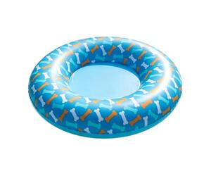 Dog Float - Blue/Orange, PVC Leak-Proof Inflatable Anti-Slip, Dog Water Float For Lounging Lake, 40 Inch Length, Non-Slip , 2 Handles | Beach, Games, Water Party, Small Breeds, Medium Breeds, P