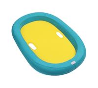 Dog Float, Swimming Raft, Leak-Proof Puppy Mat, Inflatable Floating Pad Dogs, Durable Outdoor Water Accessory Hot Days Use for Garden River Lake Pool Play, 98 x 68 x 11 cm Blue Yellow