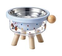 Dog Food Bowl Stand, Elevated Stainless Steel Pet Feeder, Non Slip Detachable Water Feeding Bowls, For Dogs Cats Indoor Outdoor Daily Feeding Use