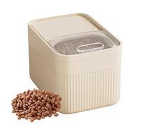 Dog Food Container - 10l Airtight Pet Food Storage, Multi-purpose Animal Storage Bin | Large Fresh-Keeping Treat Bucket With Measuring Cup | For Grain Cereal Flour Beans Pantry Home Organization