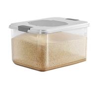Dog Food Container, Pet Food Bin, 13.19x9.96x7.95 Inches, Stackable Airtight Canister, Dry Storage Barrel with Lid Seal for Pantry, Camping, Outdoor, Feeding, Kitchen, Farmhouse, Garage, Room, Kennel