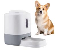 Dog Food Dispenser, 1.5l Press Automatic Cat Feeder with Bowl, Slow Feeding Design, Interactive Enrichment Toy, Portion Control Healthy Eating for Small to Medium Puppies, Kittens
