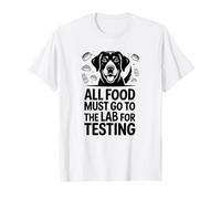 Dog Food Inspector Joke Tee with Lab Humor and Cute Retrieve Camiseta