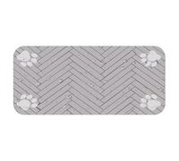 Dog Food Mat, Pet Feeding Pad, Cat Water Bowl Placemat, Absorbente no deslizante, Floor Protector Liner, Grey, for Dogs, gatos, Kitchen, Home Use, Diatom Mud Material, 23.62x35.43in