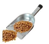 Dog Food Scoop, Metal Utility Shovel, Ergonomic Small Spoon with 7 inch Length, Multipurpose Hand Tool for Kitchen, Grano, Coffee, Ice, Snow, Pet Foods, Rice, Men, Women Use Silver
